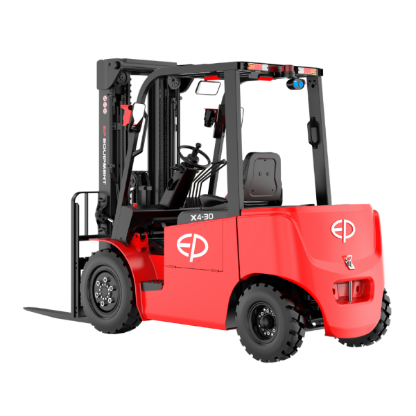 Carrello elevatore al litio 4 ruote da piazzale 3000kg con batterie rimovibili EFL302X4